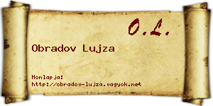 Obradov Lujza névjegykártya